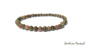 Bracelet Unakite - perles 4 mm 