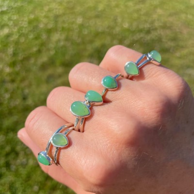 Bague Chrysoprase en Argent 925