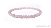 Bracelet Quartz Rose Mat - perles 4 mm