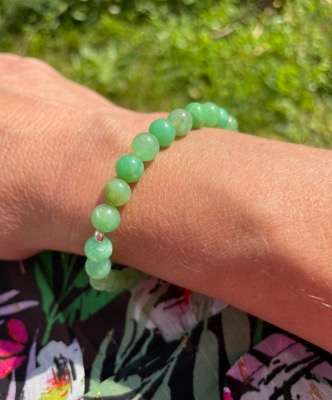 Bracelet en Chrysoprase - perles 7mm