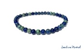 Bracelet Azurite Malachite - perles 4 mm