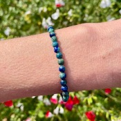 Bracelet Azurite Malachite - perles 4 mm