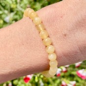 Bracelet Calcite jaune - perles 6 mm