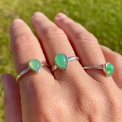 Bague Chrysoprase en Argent 925